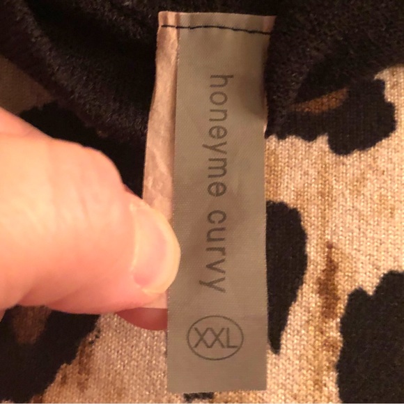 Honeyme Leopard Sweater Cowl Neck XXL NWOT - Picture 3 of 9